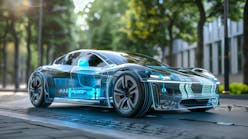 Translucent car showing electronics | AI generated